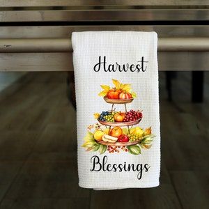 Harvest Blessings- Kitchen Towel Sublimation Designs - PNG Design - Digital Download