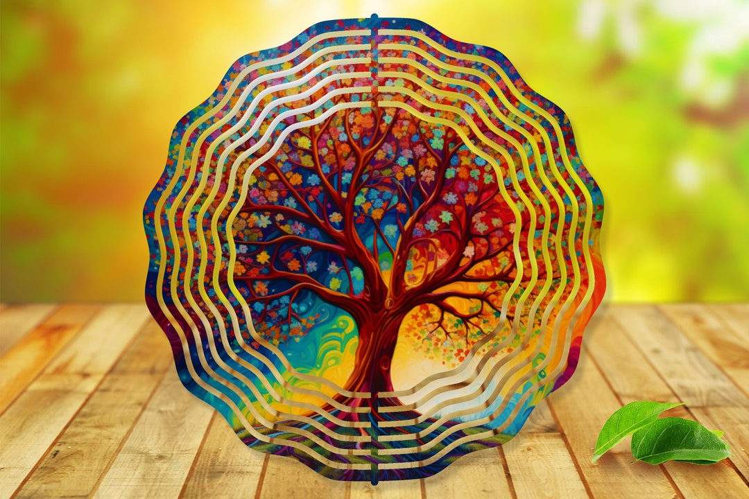 Wind Spinner Sublimation - Tree of Life - Wind Spinner Design - 10 Inch ...