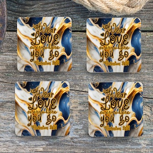 Sublimation Square Coasters - Colossians 3:14  - Set of 4 Coaster Design - PNG Download