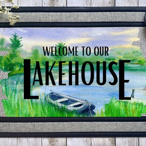 Welcome to Our Lakehouse - Front Door Mat Sublimation Design - Digital Download - JPEG Digital Design