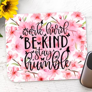 Work Hard - Rectangle Mouse Pad - Sublimation Design - PNG Download Instant Download