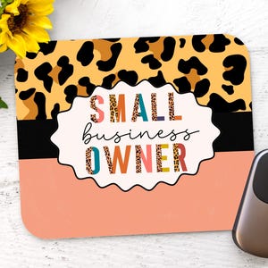Kleinunternehmer Leopard Print - Maus Pad Sublimation - PNG Design Sofortdownload