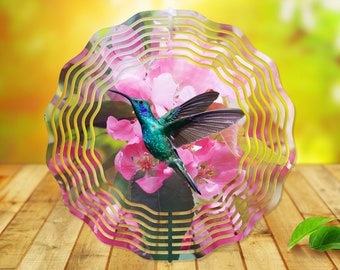 Wind Spinner Sublimation - Hummingbird - Wind Spinner Design - 10 Inch - PNG Download