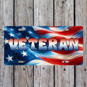Veteran - License Plate Design - PNG Digital Download - Sublimation Design