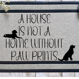 Home Without Paw Prints - Front Door at Sublimation Design - Digital Download - PNG Digital Design