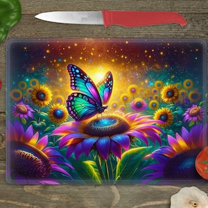 Glass Cutting Board Sublimation -Butterfly - 15.5 x 11.25 Inch - PNG Download - Digital Download-