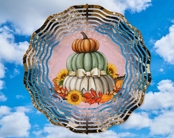 Wind Spinner Sublimation - Pumpkins - Wind Spinner Design - 10 Inch - PNG Download