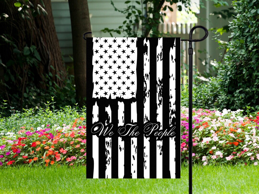 We the People White Garden Flag 12x 18 Custom Garden Flag PNG Digital