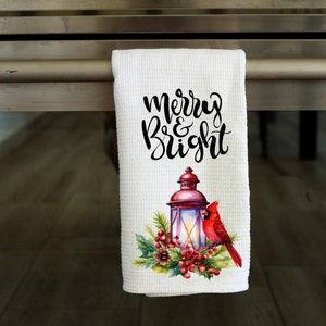 Merry and Bright- Kitchen Towel Sublimation Designs - PNG Design - Digital Download