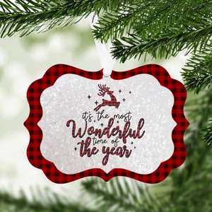 Most Wonderful Time of The Year - Benelux Sublimation Ornament - PNG Design - Digital Download