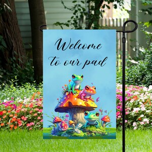 Welcome to our Pad - Garden Flag 12&quot;x 18&quot; - Garden Flag - PNG Digital Download
