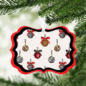 Animal Print Ornaments - Benelux Sublimation Ornament - PNG Design - Digital Download