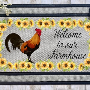 Welcome to Our Farmhouse - Front Doormat Sublimation Design - Digital Download - PNG Digital Design