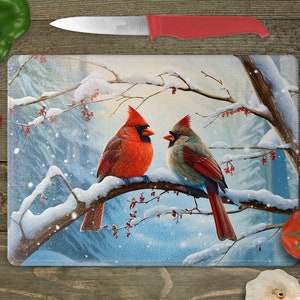 Glass Cutting Board Sublimation - Cardinals - 15.5 x 11.25 Inch - PNG Download - Digital Download-