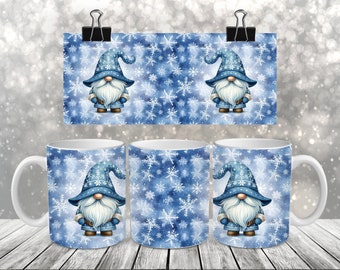 Sublimatiekoffiemok - Winterkabouters - Koffiemokomslag, PNG-ontwerp