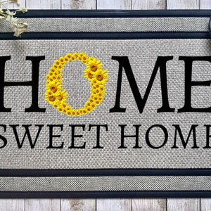 Home Sweet Home Sunflower - Front Doormat Sublimation Design - Digital Download - PNG Digital Design