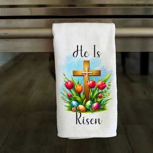 He Is Risen - Kitchen Towel Sublimation Designs - PNG Design - Digital Download