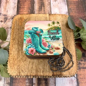 Schmuck Sublimationsdesign für Reisende Schmuck Fall Rohlinge - Beach Vibes - PNG Digital Download - Instant Download