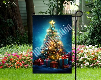 Christmas Tree- Garden Flag 12"x 18" - Garden Flag - PNG Digital Download