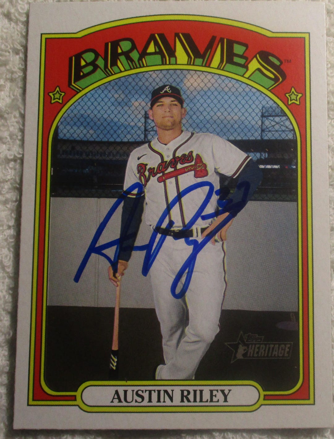 Austin Riley Signed Austin Riley Autographed Card Braves No COA - Etsy