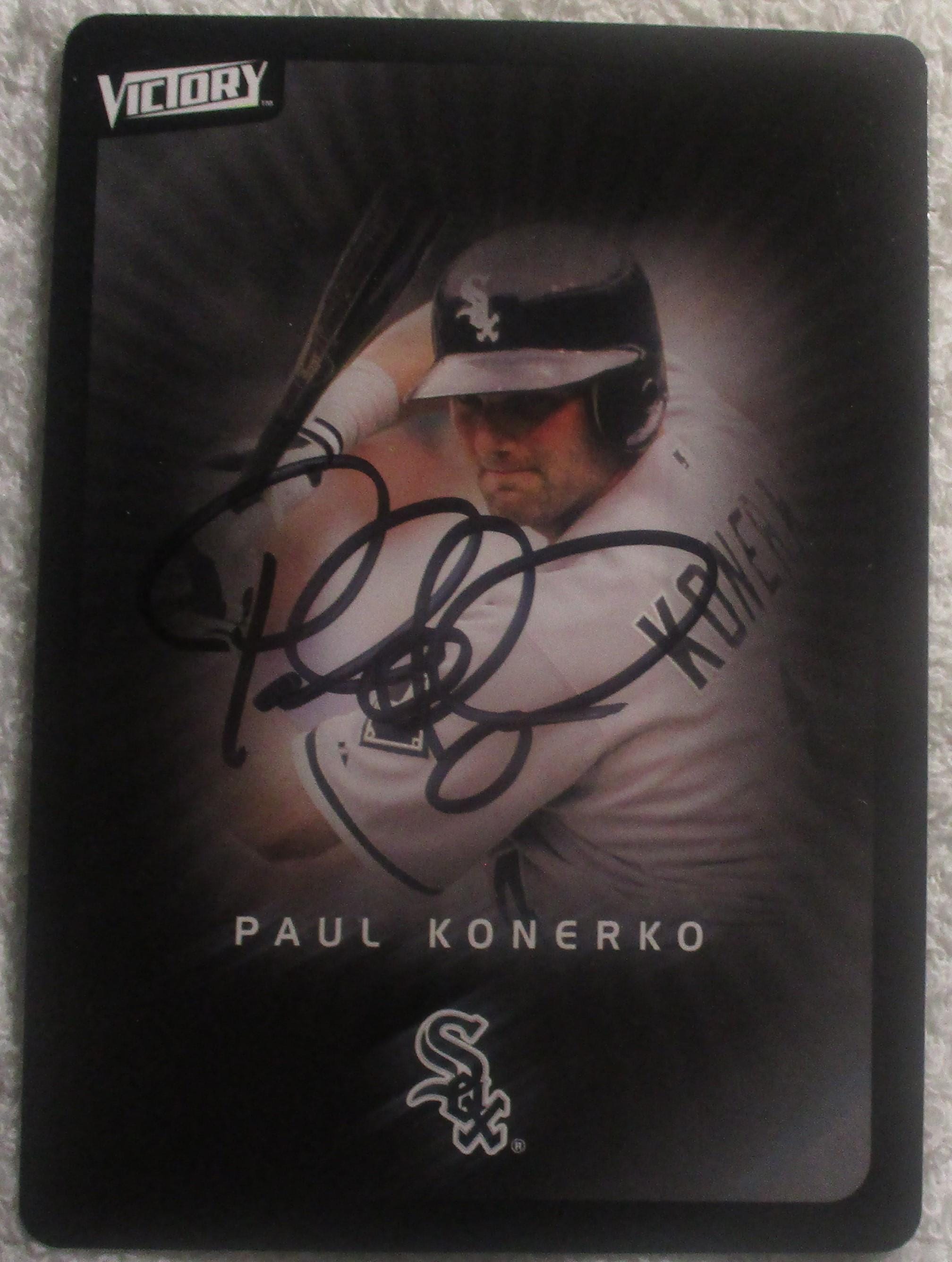 Paul Konerko Autographed Card White Sox No COA