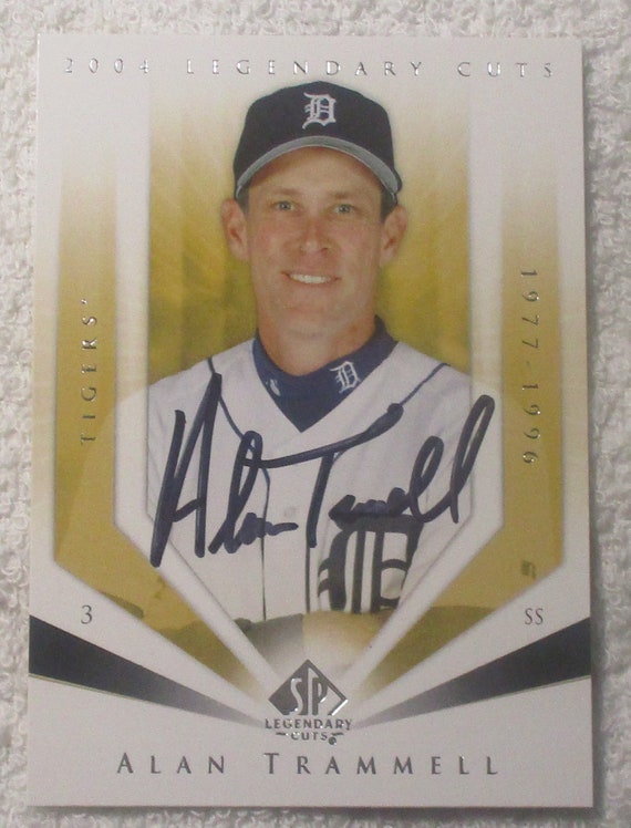 Alan Trammell Legendary Cuts Autographed Card Tigers No COA 