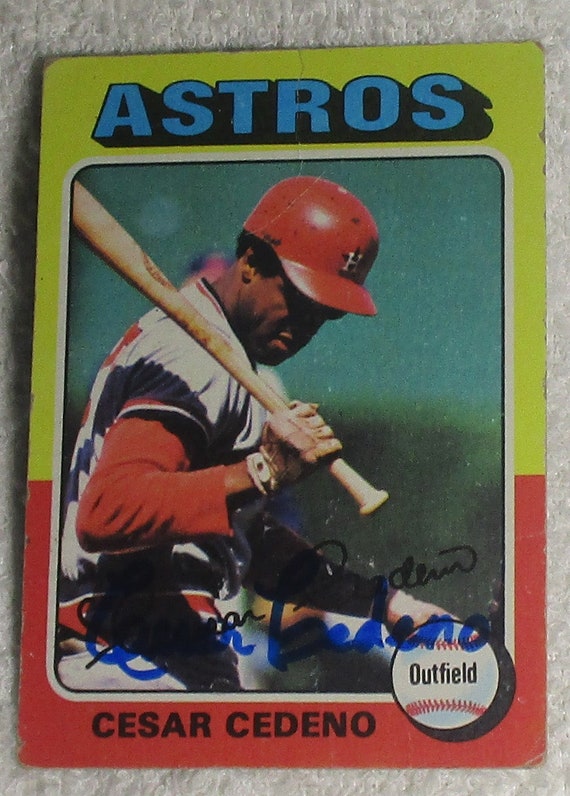 Cesar Cedeno Autographed Card Astros No COA