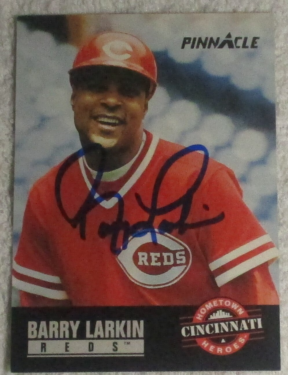 Barry Larkin Autographed Jerseys, Signed Barry Larkin Inscripted