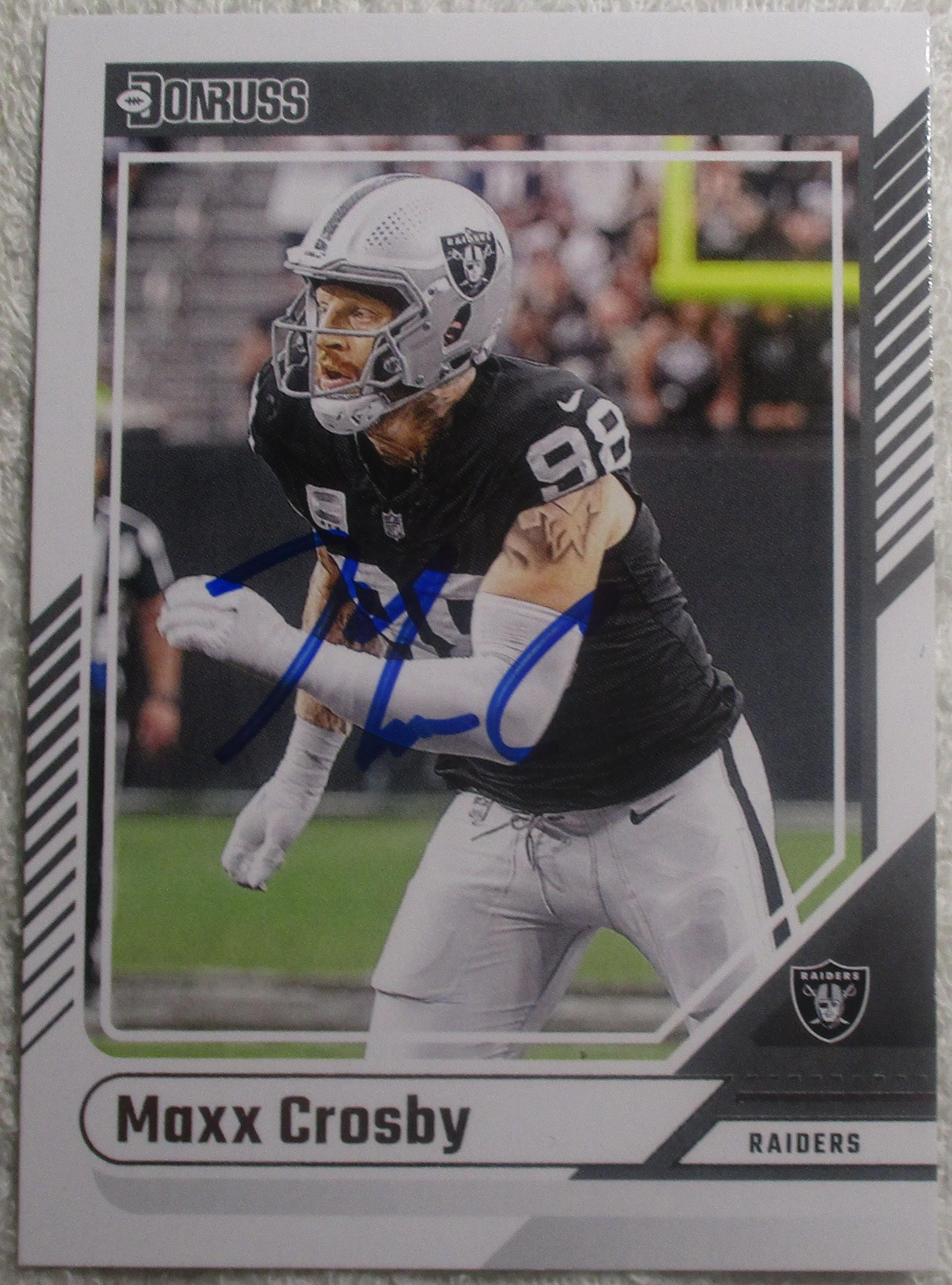 Maxx Crosby Autographed Card Raiders No COA - Etsy
