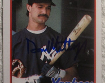Don Mattingly Autographed Card Yankees No COA