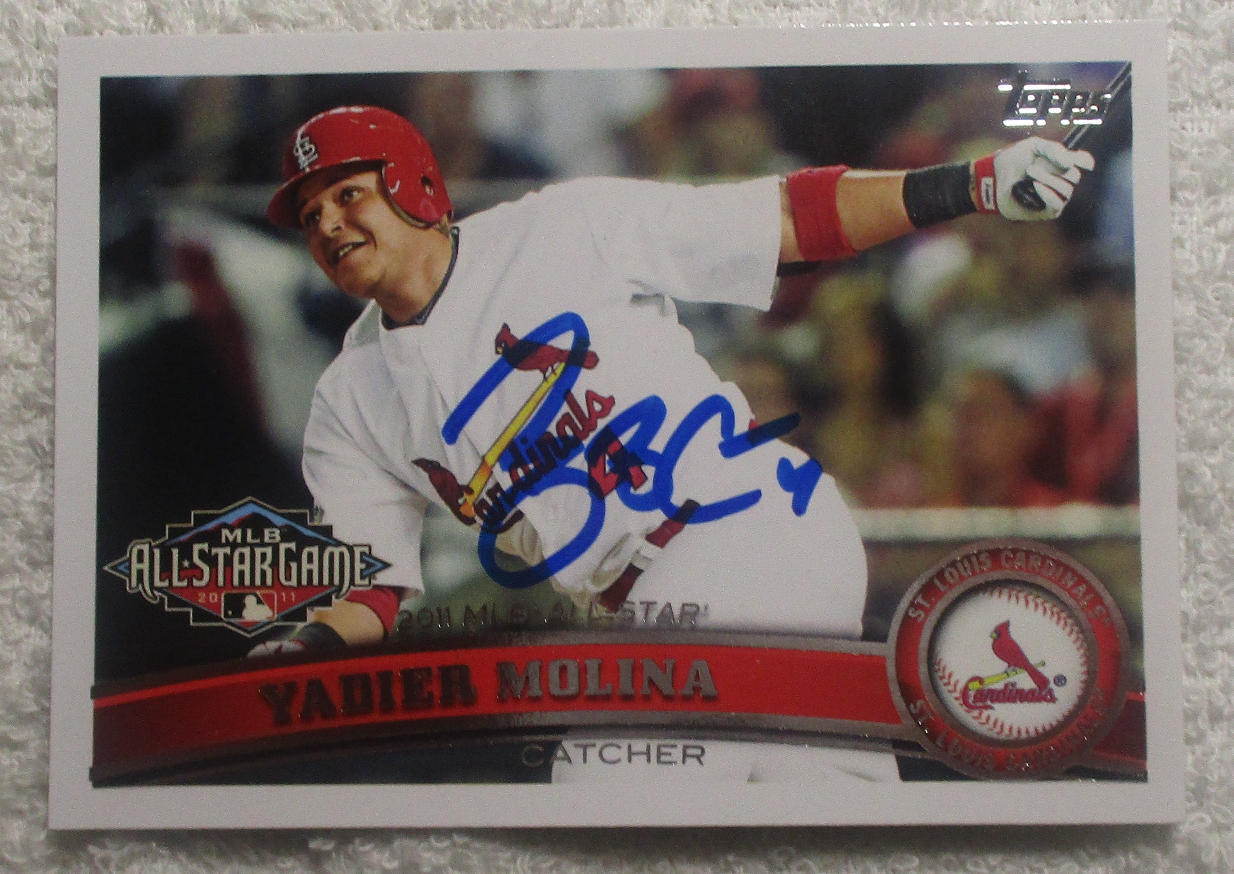Yadier Molina All-star Game Autographed Card Cardinals No COA 