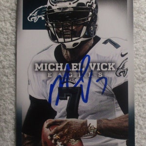 Michael Vick Autographed Card Eagles No COA 