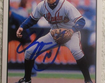 Chipper Jones Autographed Card Braves No COA
