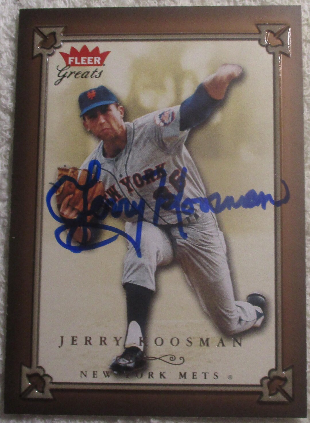 Koosman Jerry Koosman Greats Autographed Card Mets No COA - Etsy