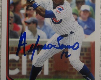 Alfonso Soriano Autographed Card Cubs No COA