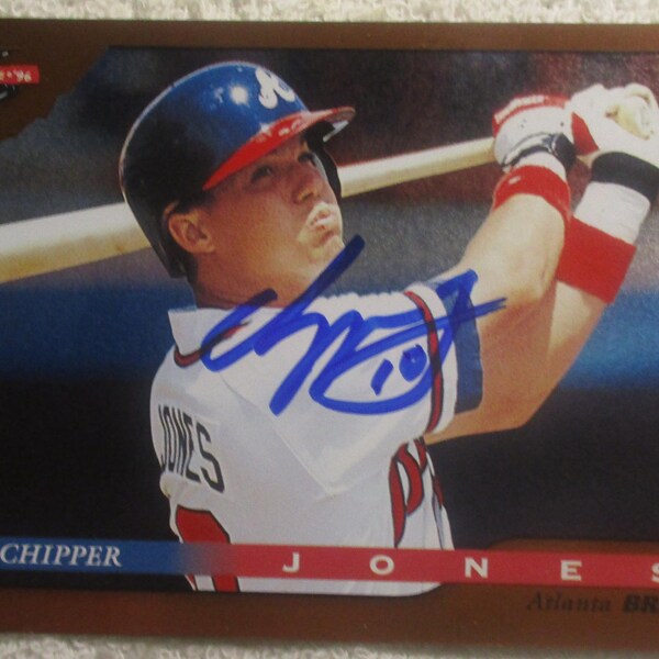 Chipper Jones Autographed Card Braves No COA