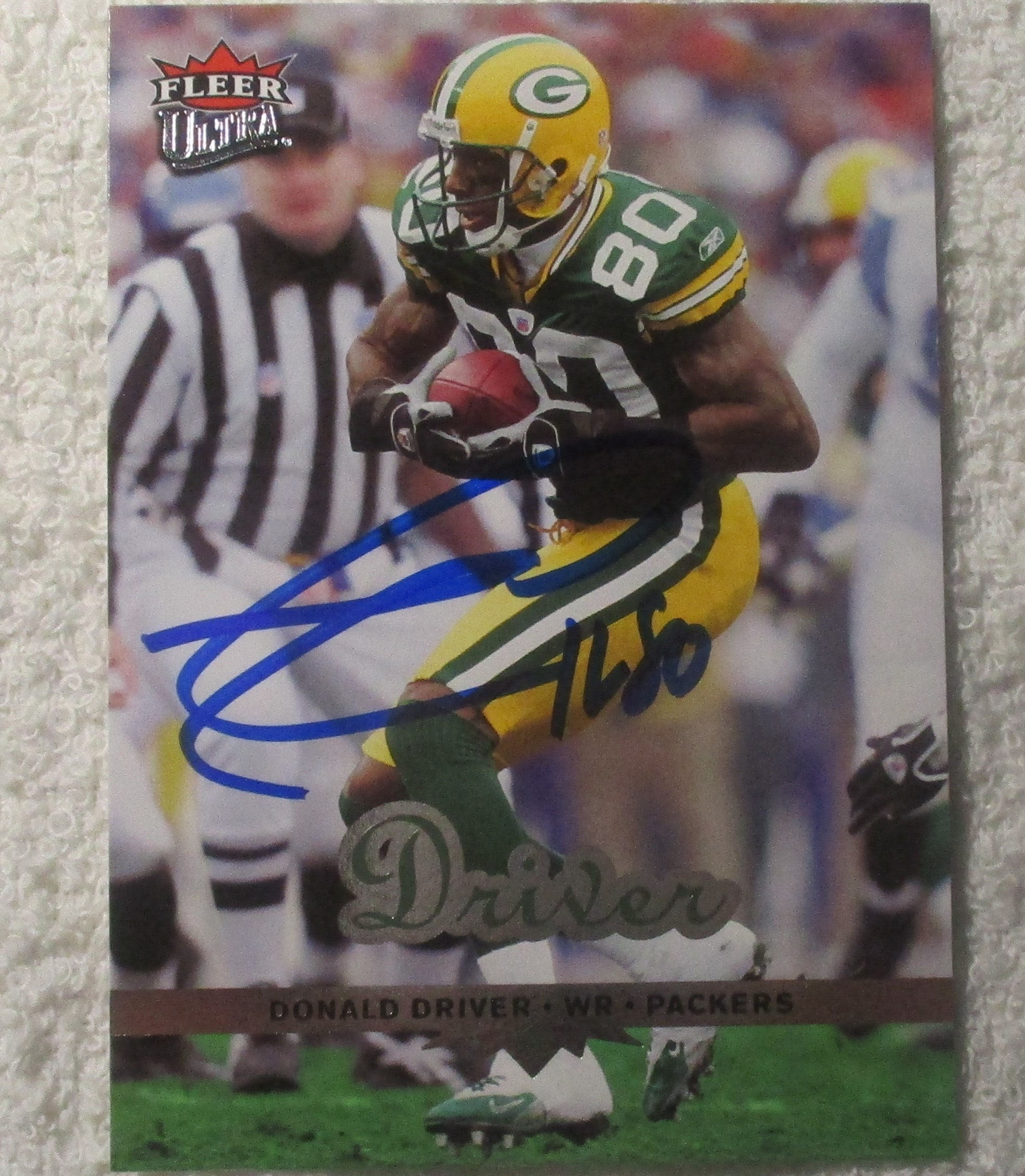 Donald Driver Autographed Card Packers No COA 
