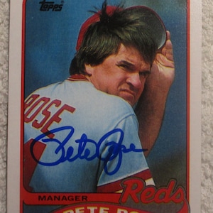 Pete Rose Autographed Card Reds No COA