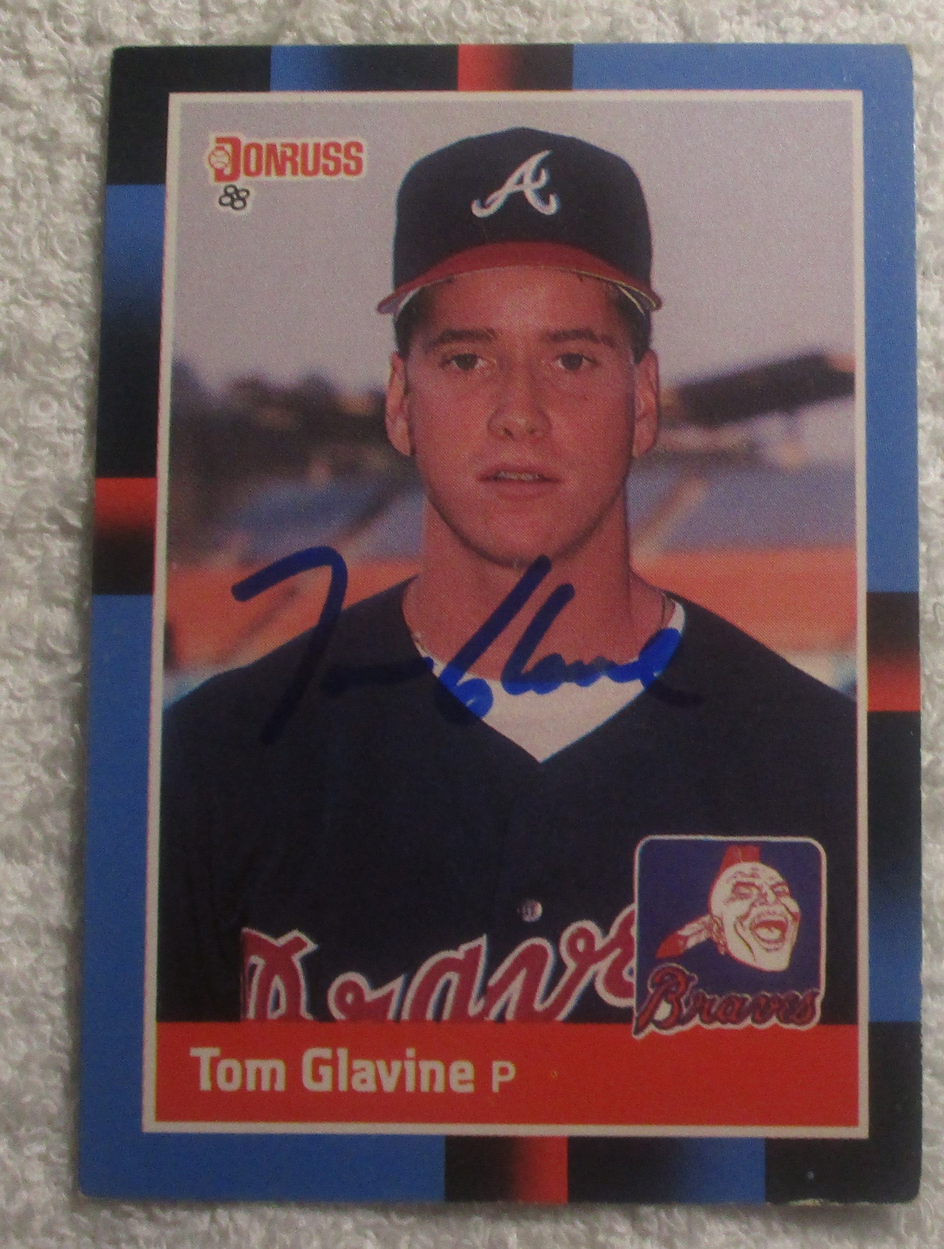 Tom Glavine Rookie Prospect Autographed Card Braves No