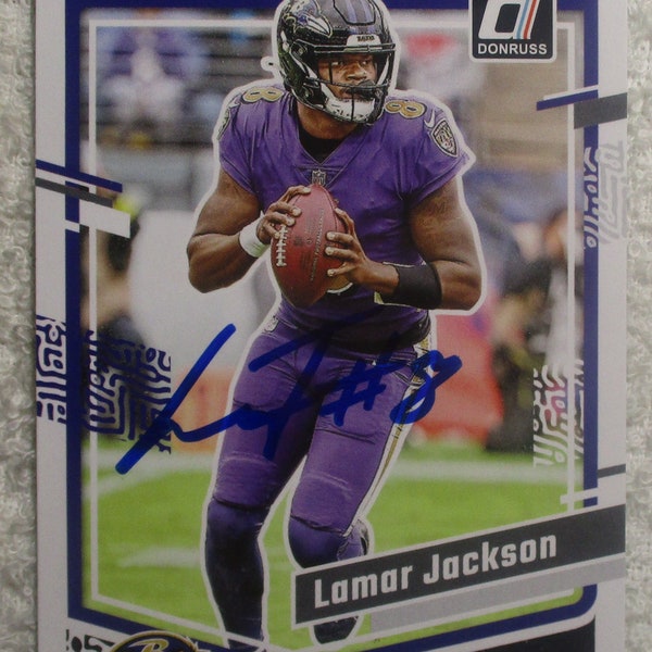 Lamar Jackson Autographed Card Ravens No COA