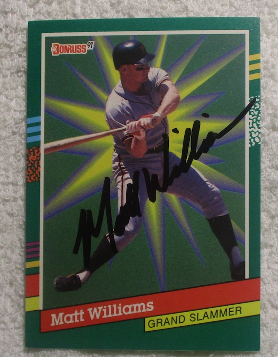 Matt Williams Grand Slammer Autographed Card Giants No COA 