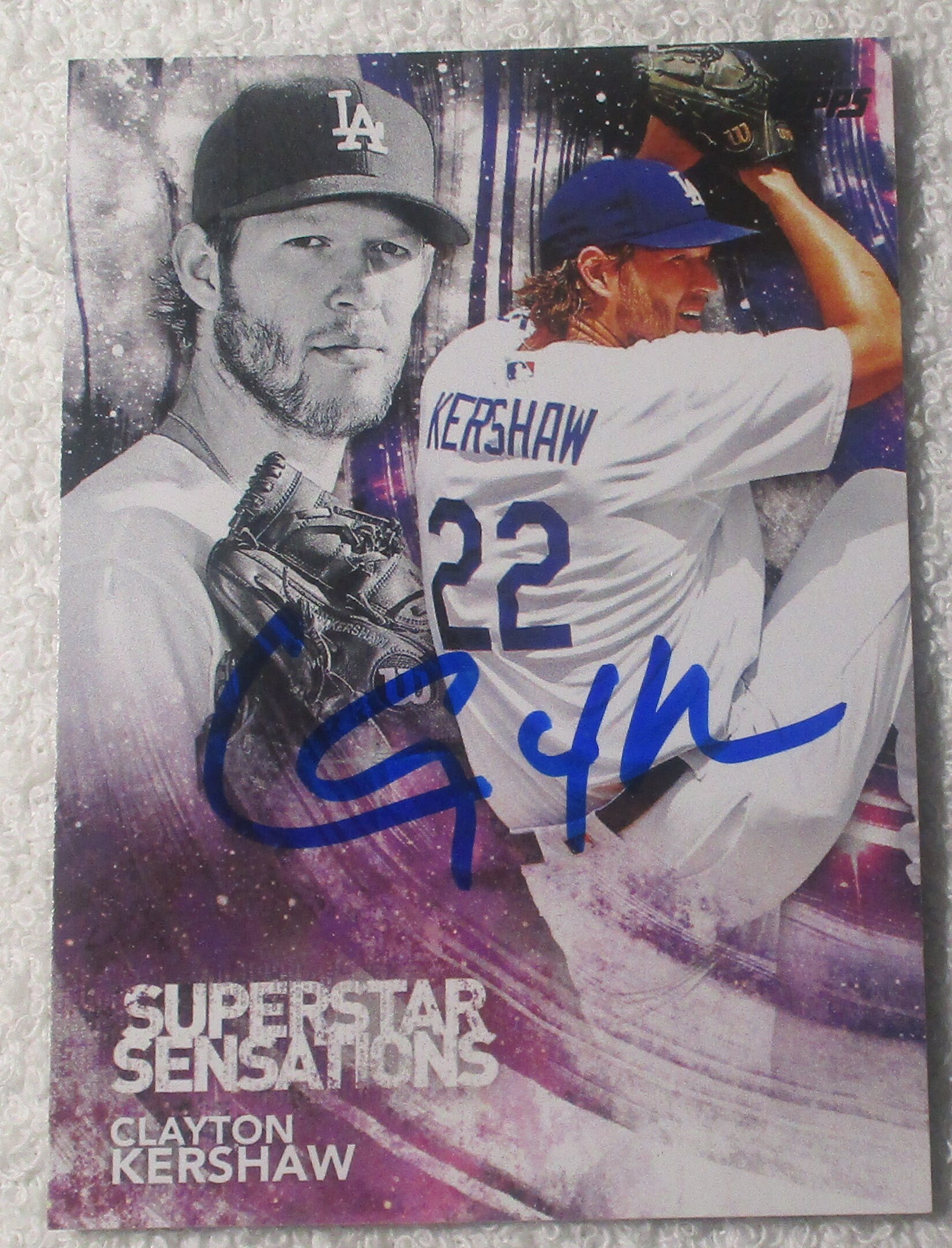 Clayton Kershaw Superstar Sensations Autographed Card Dodgers 
