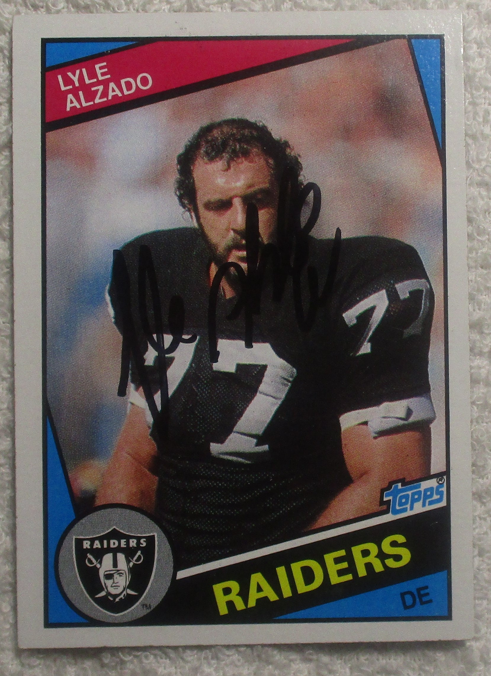 Lyle Alzado Autographed Card Raiders No CAI