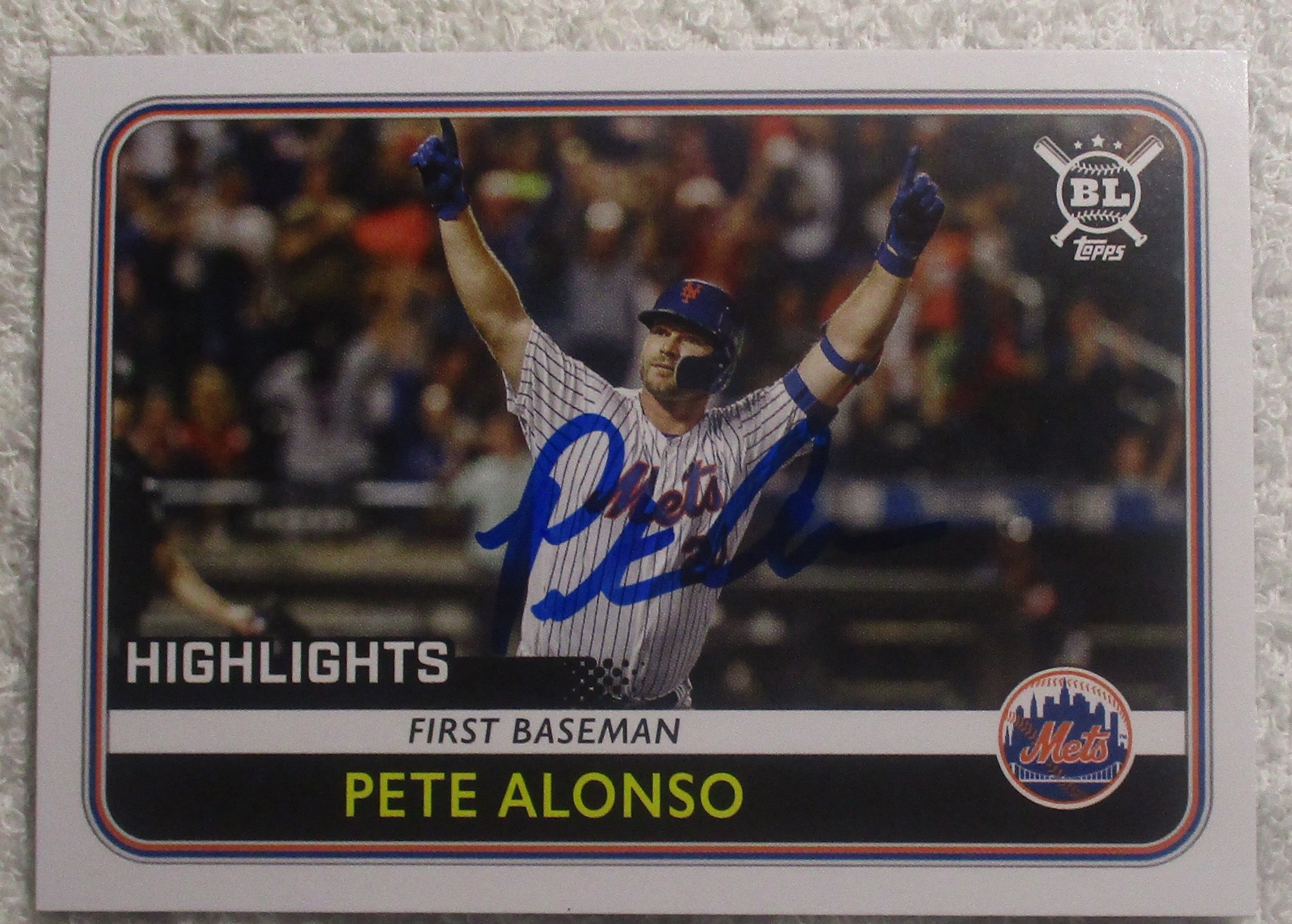 Pete Alonso Highlights Autographed Card Mets No COA