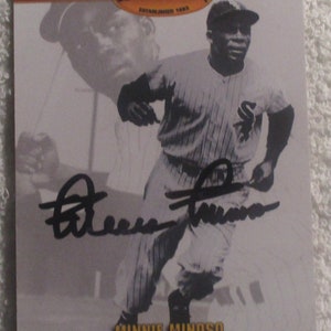 8x10 photo baseball Minnie Minoso, Chicago White Sox road jersey