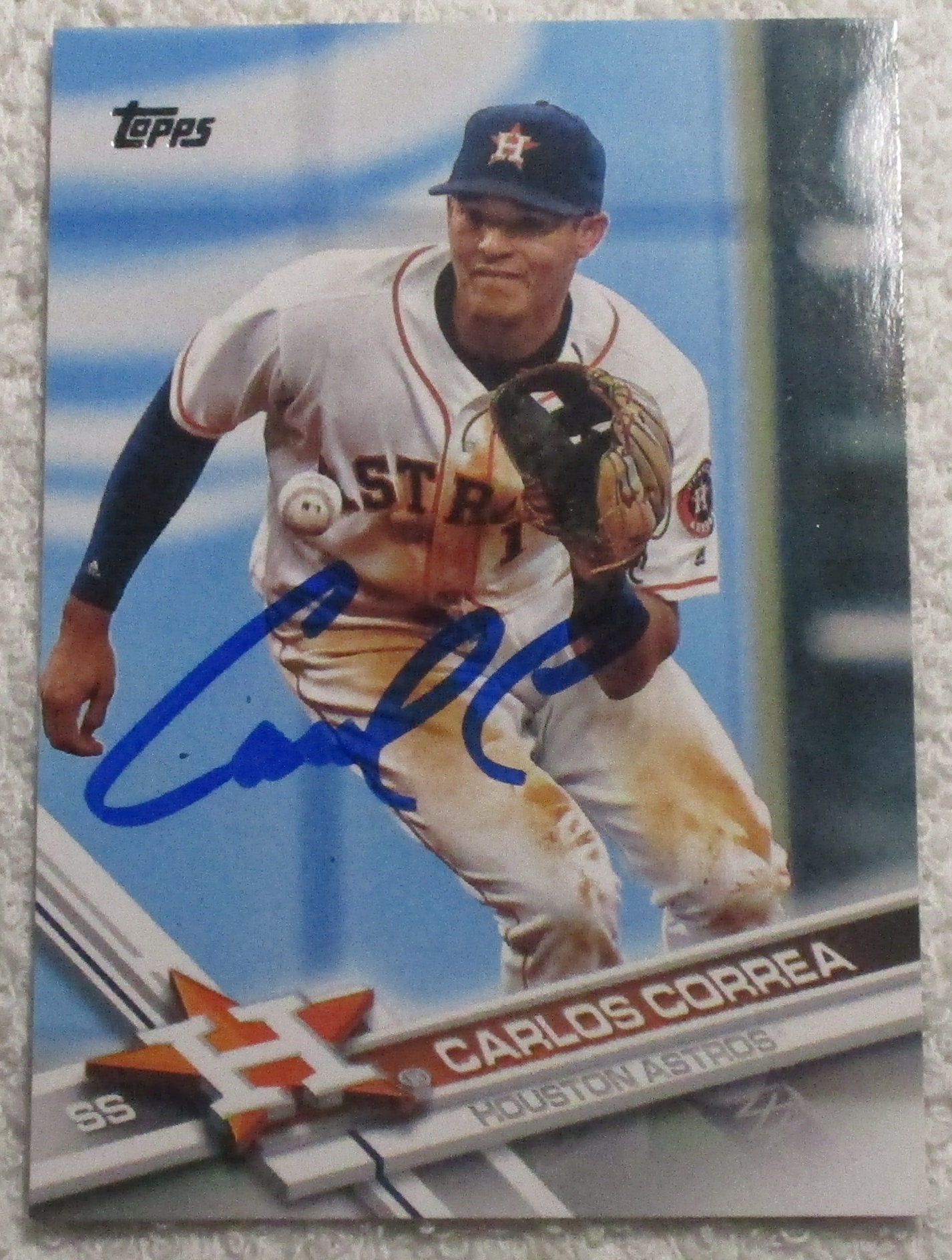 Carlos Correa Autographed Card Astros No COA 