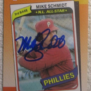 Mike Schmidt Turn Back Clock Autographed Card Phillies No COA