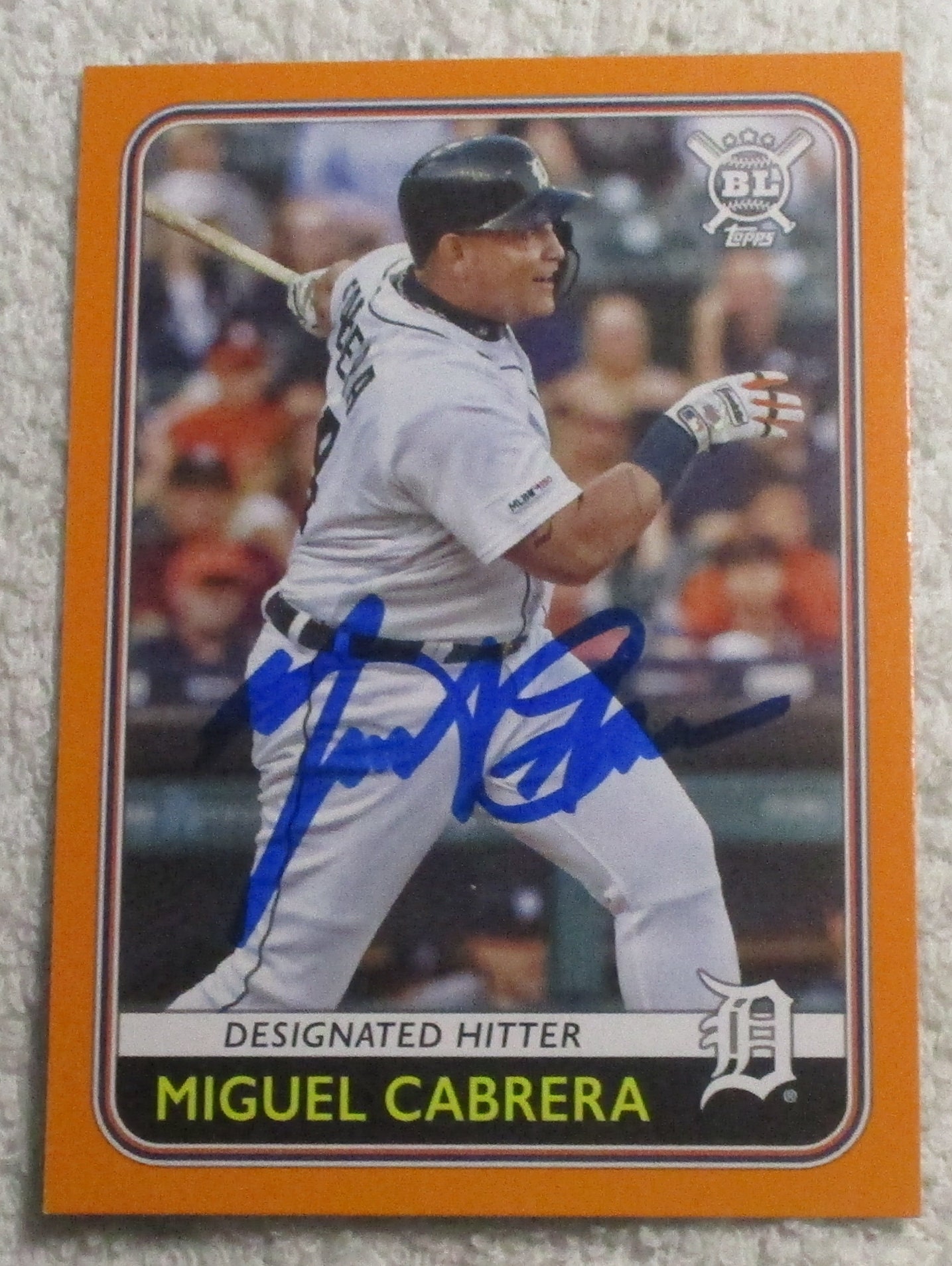 Miguel Cabrera Autographed Card Tigers No COA 