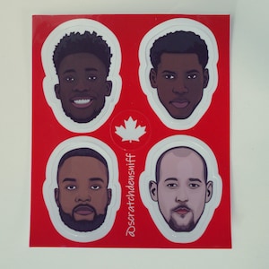 Canada Men&#39;s National sticker set | alphonso davies | jonathan david | world cup | team canada | soccer | football | waterproof vinyl decals