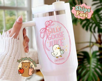 Silly Goose Juice Tumbler: 40oz Insulated Iced Coffee Cup
